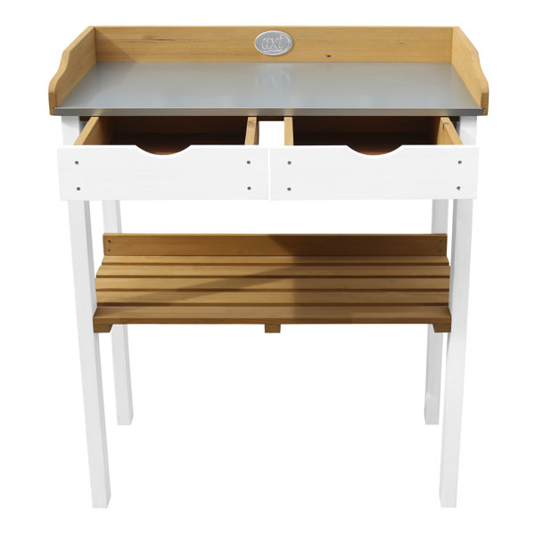 AXI Potting Table with 2 Drawers Brown/White Wayfair.co.uk